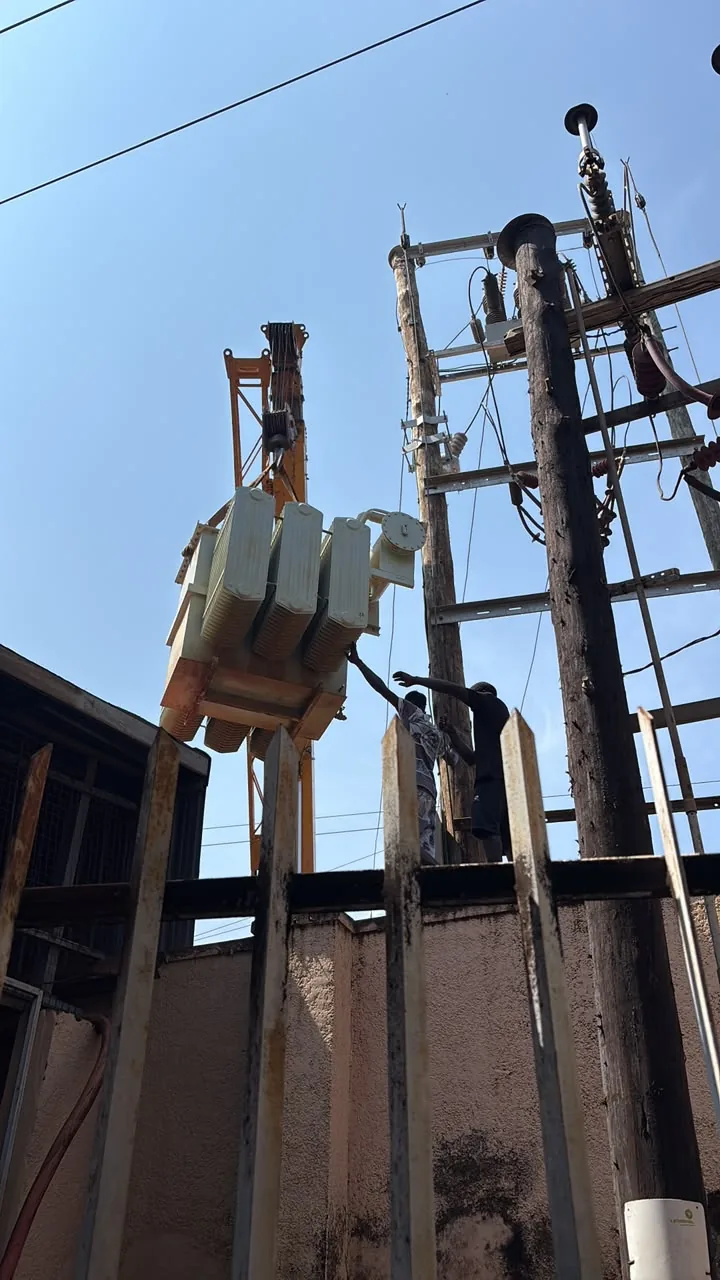 Overhead Transformer Gantry Installation